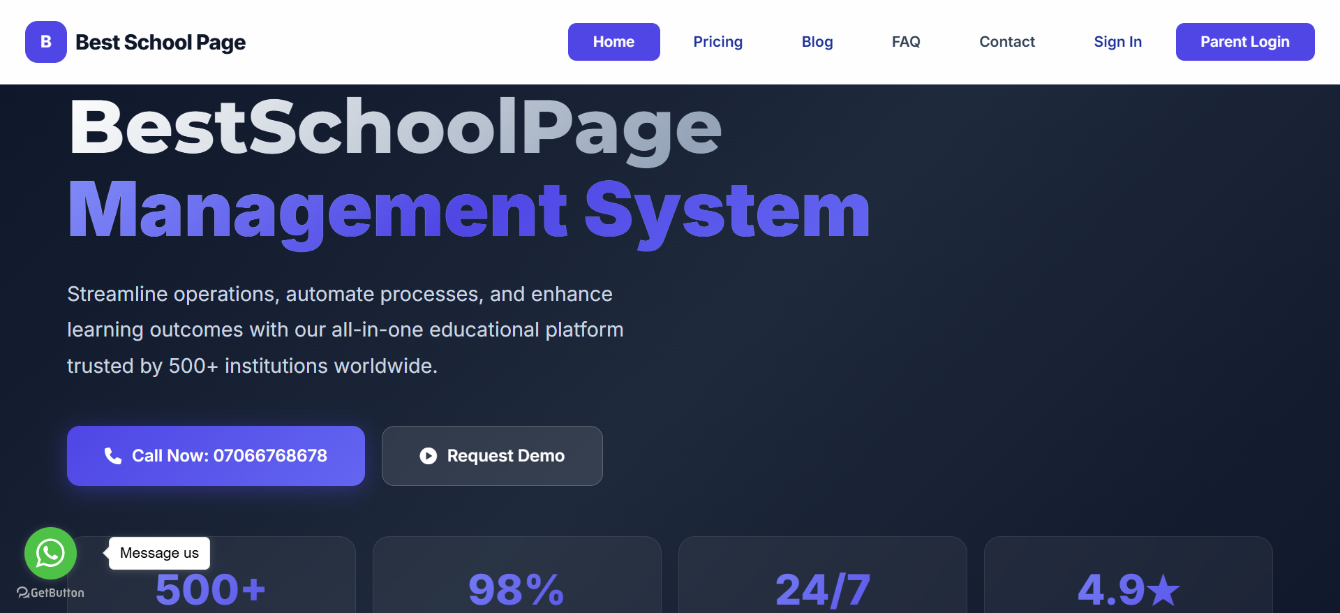 BestSchoolPage screenshot